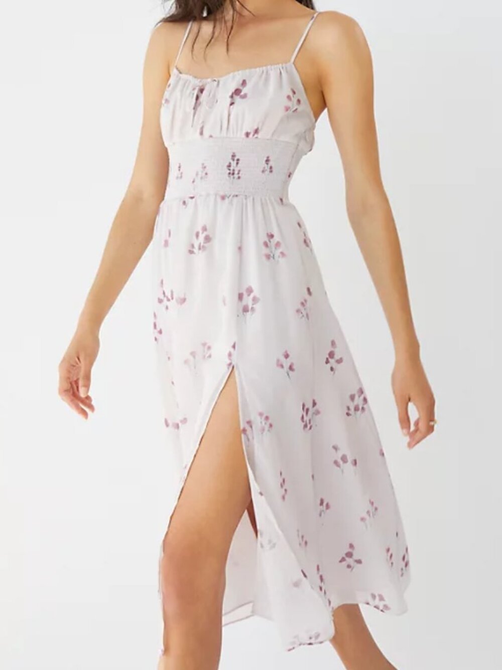 Aritzia Wilfred Genoa Dress in Bone/Plum